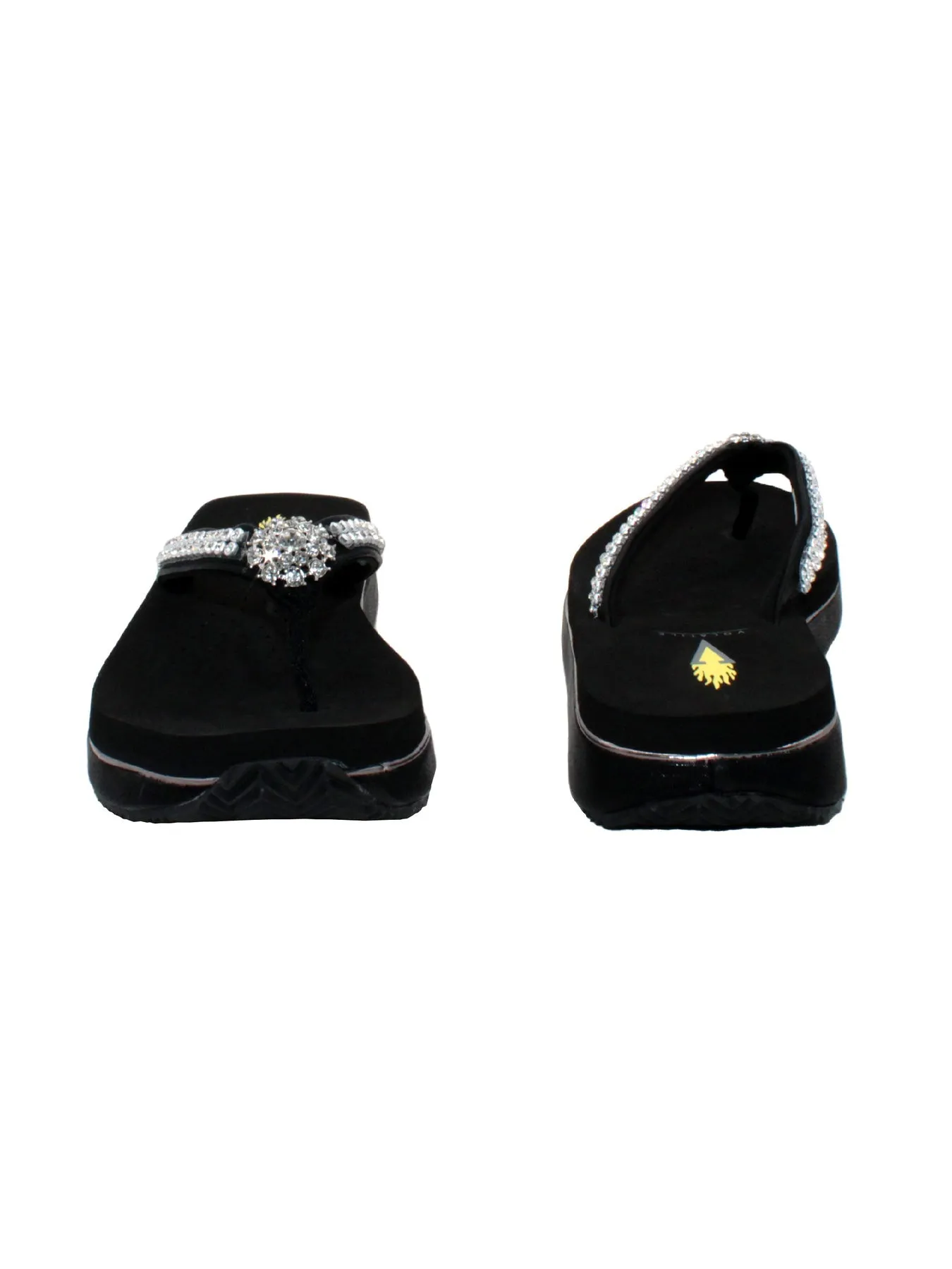 SOL RHINESTONE PU UPPER THONG SANDAL