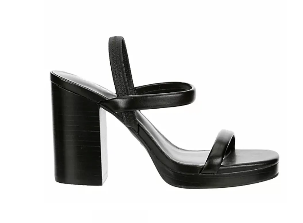 Square Toe Slingback Block Heel