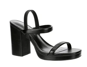 Square Toe Slingback Block Heel