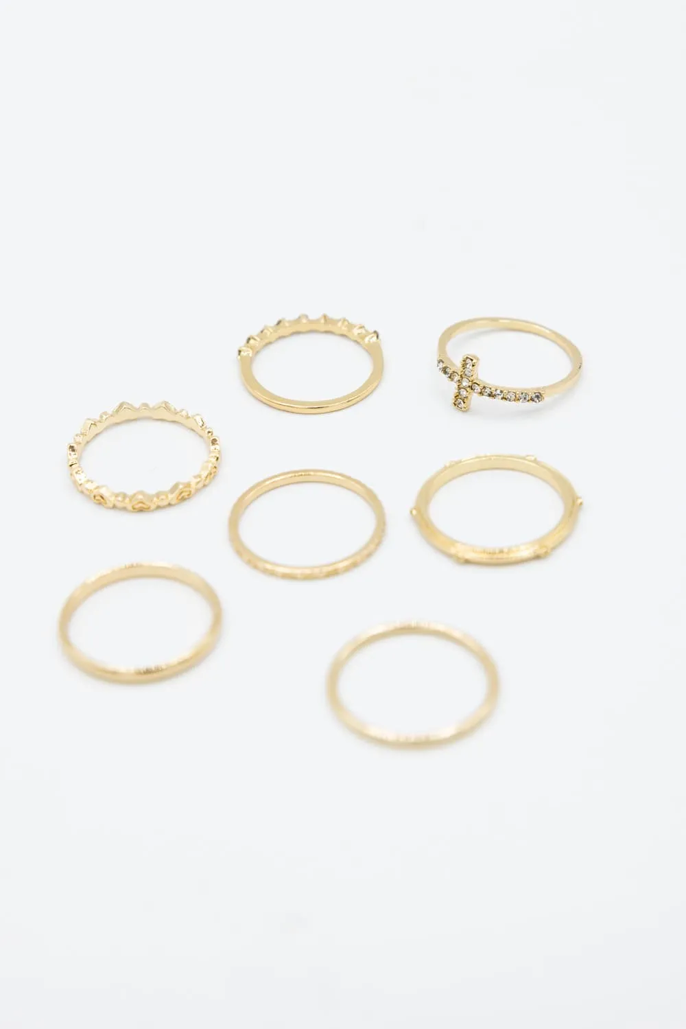 Stackable Cross Rings in Gold | JRA624GDCRY