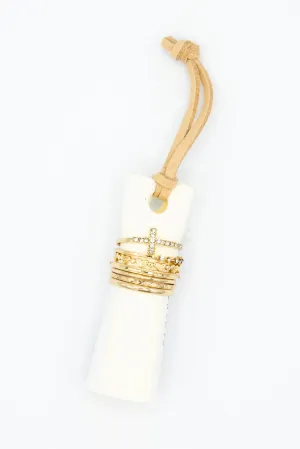 Stackable Cross Rings in Gold | JRA624GDCRY