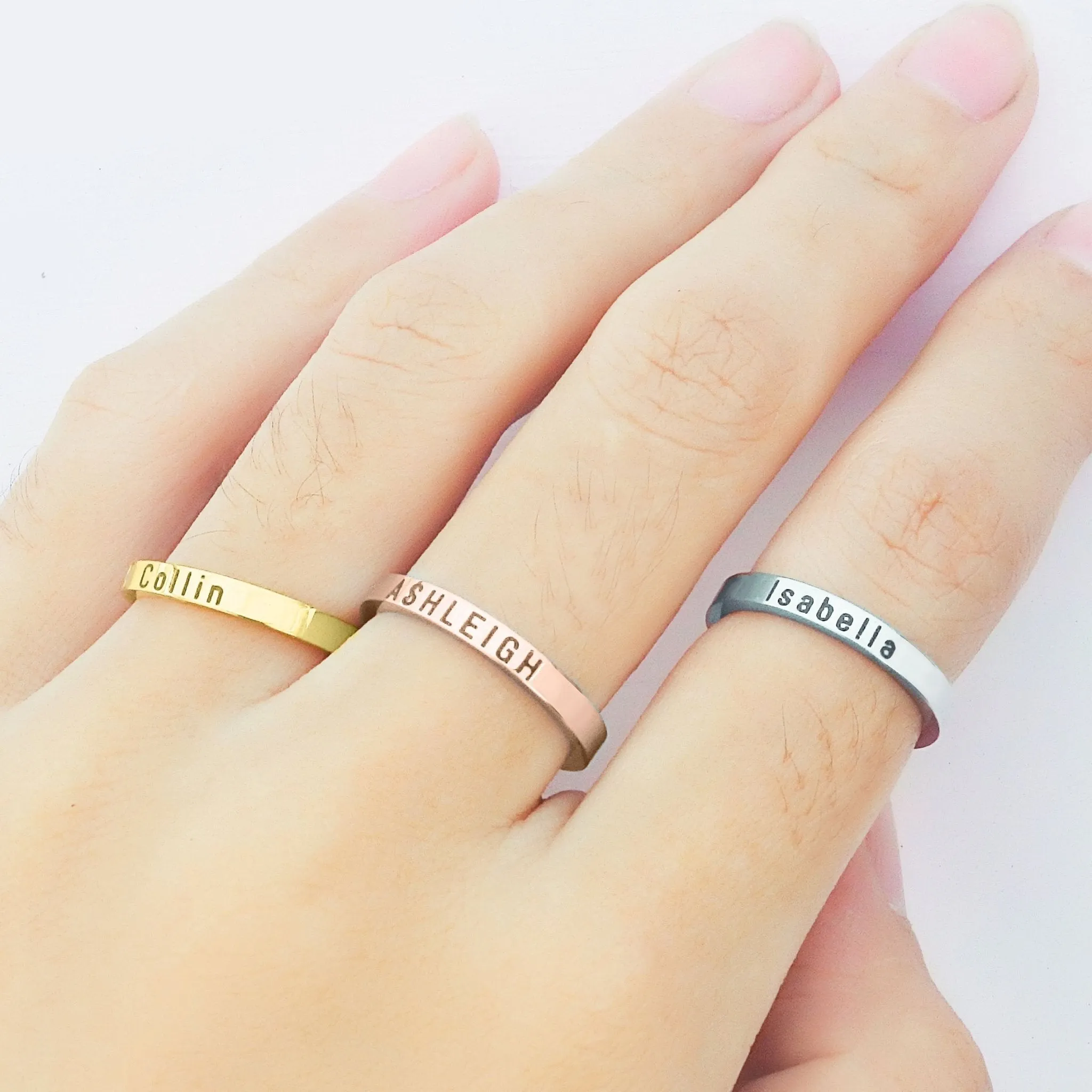 Stackable Personalised Classic Ring