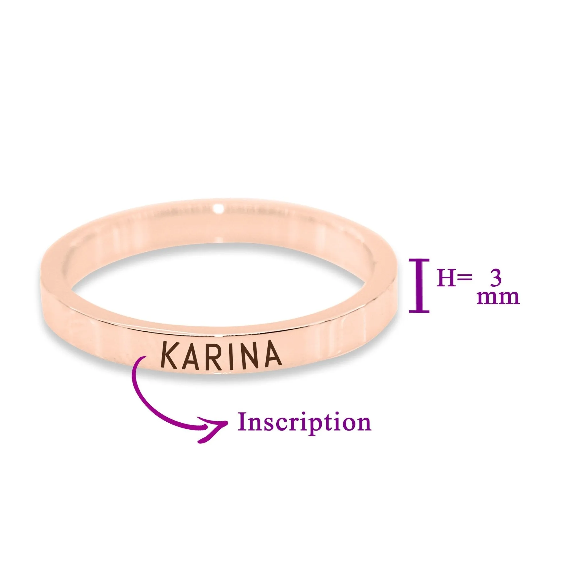 Stackable Personalised Classic Ring