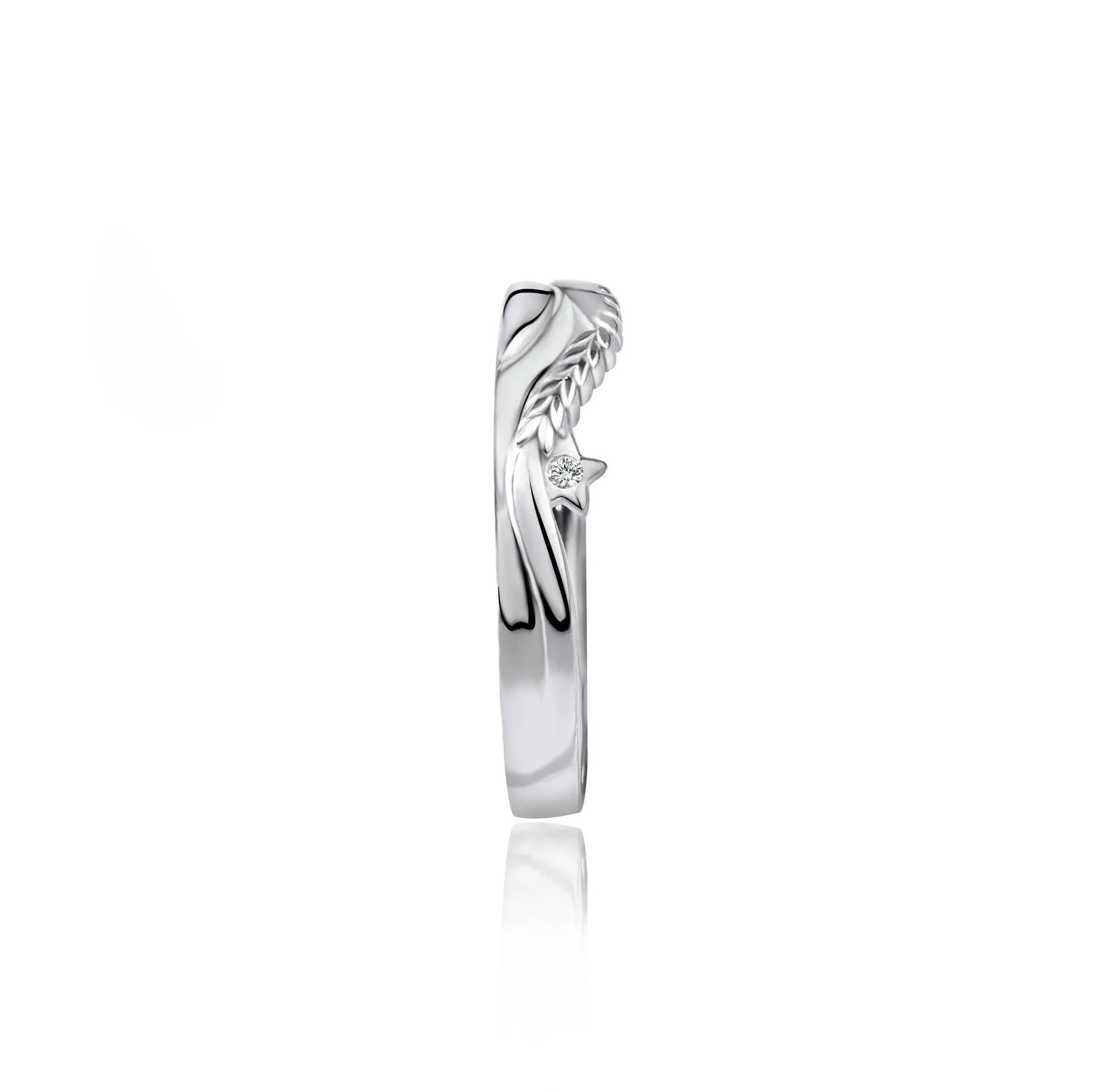 Starry Sea Wheat Ear Couple Rings