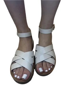 STRAPPY SANDAL WITH ADJUSTABLE BUCKLE