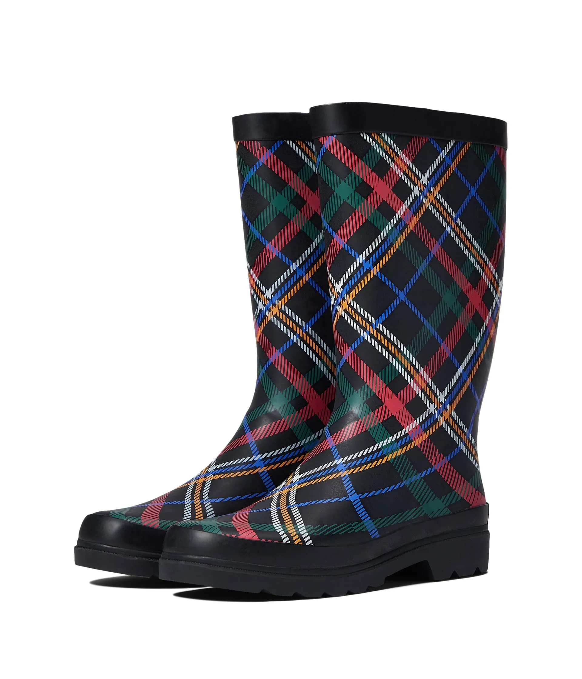 Sugar Womens Raffle 4 Rubber Pull On Rain Boots Multi 9 Medium (B,M)