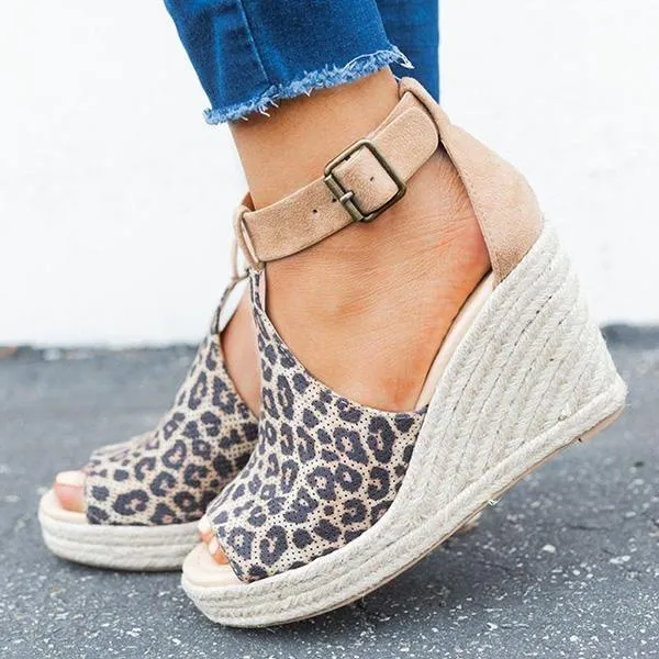 Summer Fish Mouth Wedge Sandals