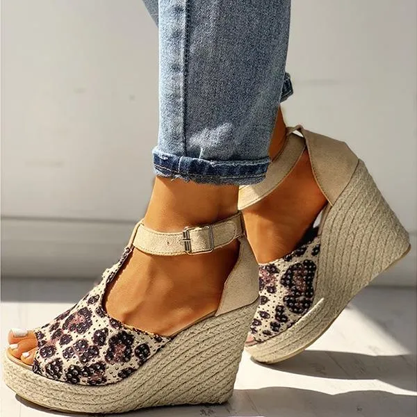 Summer Fish Mouth Wedge Sandals