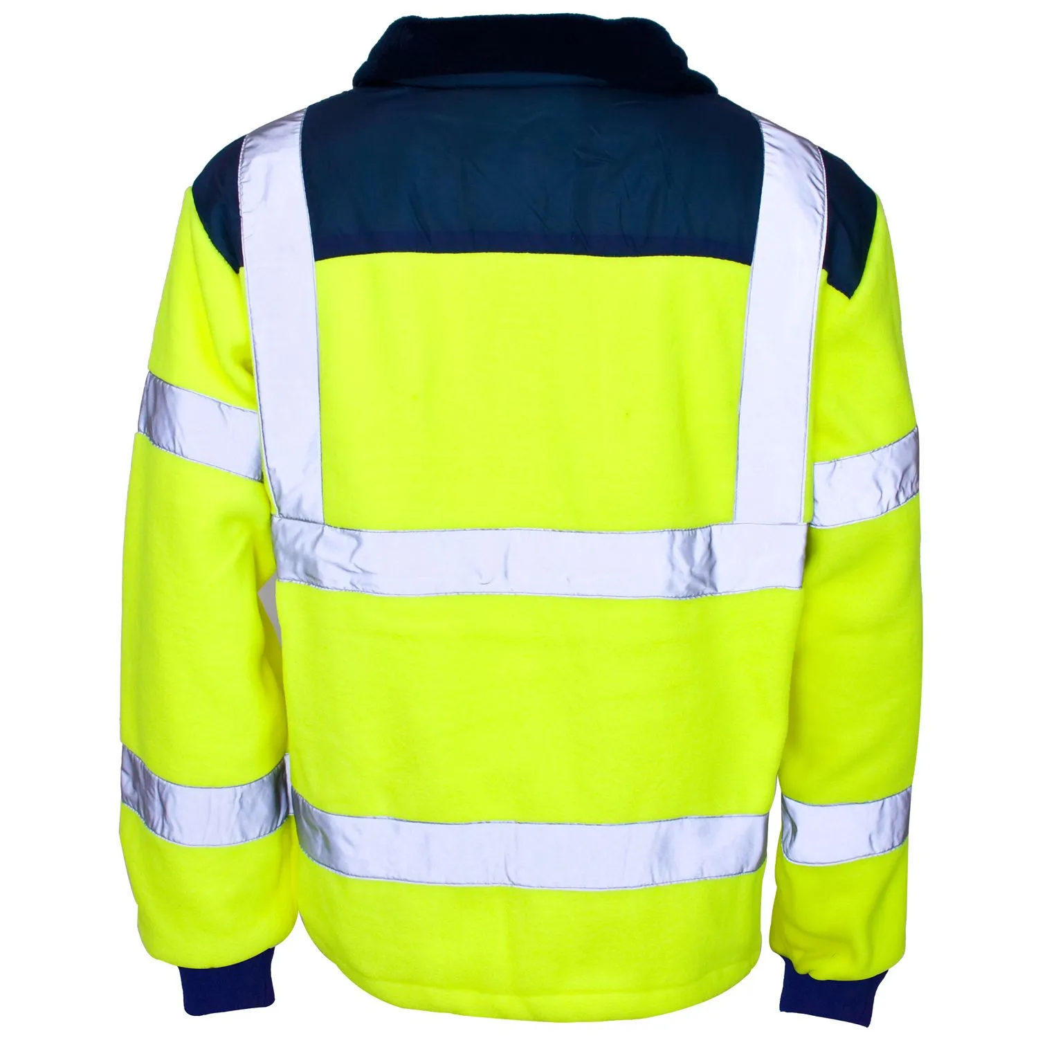 Supertouch Hi Vis Yellow Rain Patch Fleece Jacket