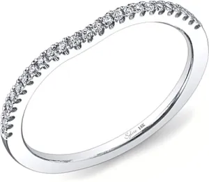 Sylvie Contoured Diamond Wedding Band