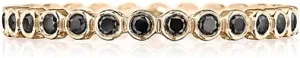 Tacori Black Diamond Bezel Set Wedding Band