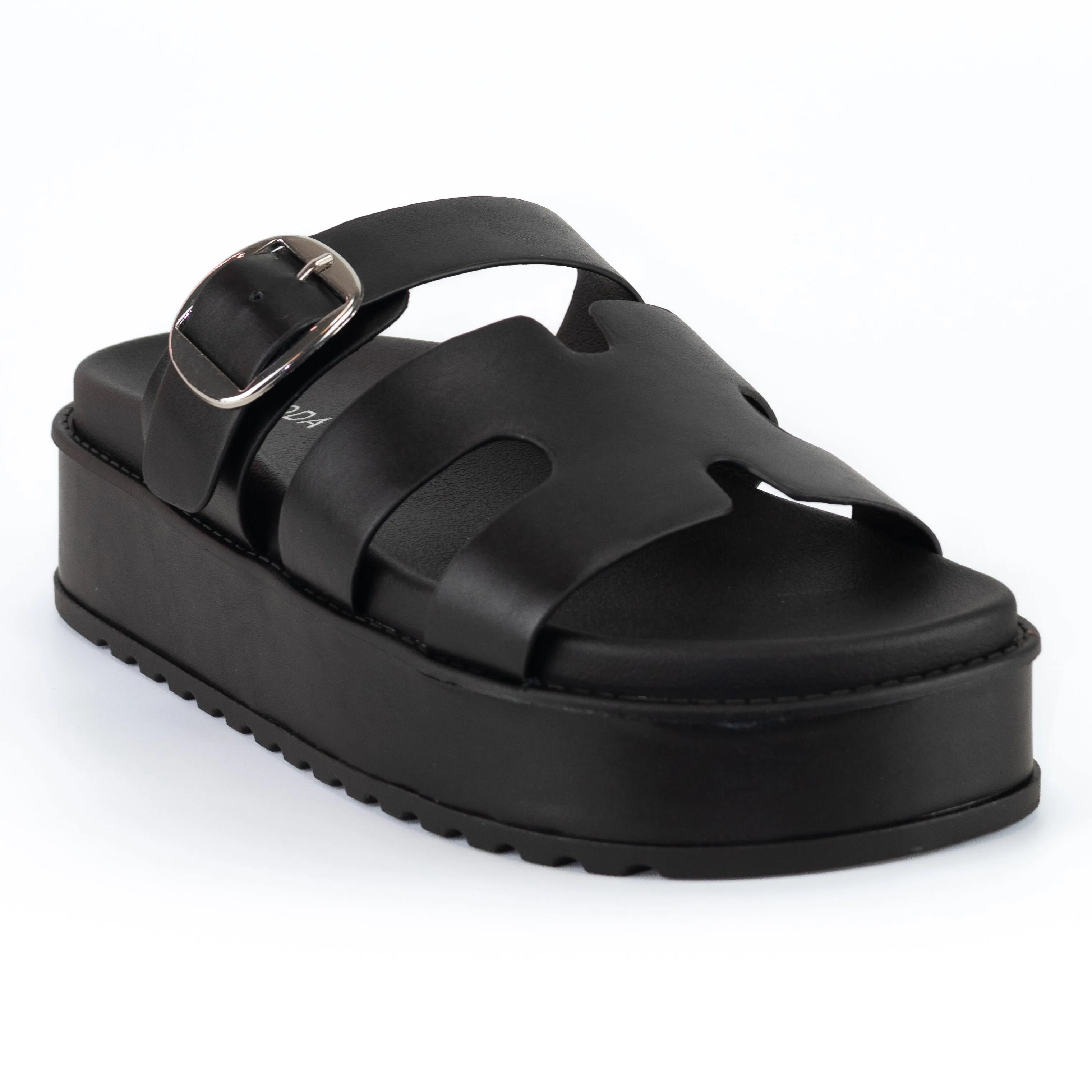 Tracy - Super Comfort Adjustable Buckle Strap Slide Sandals
