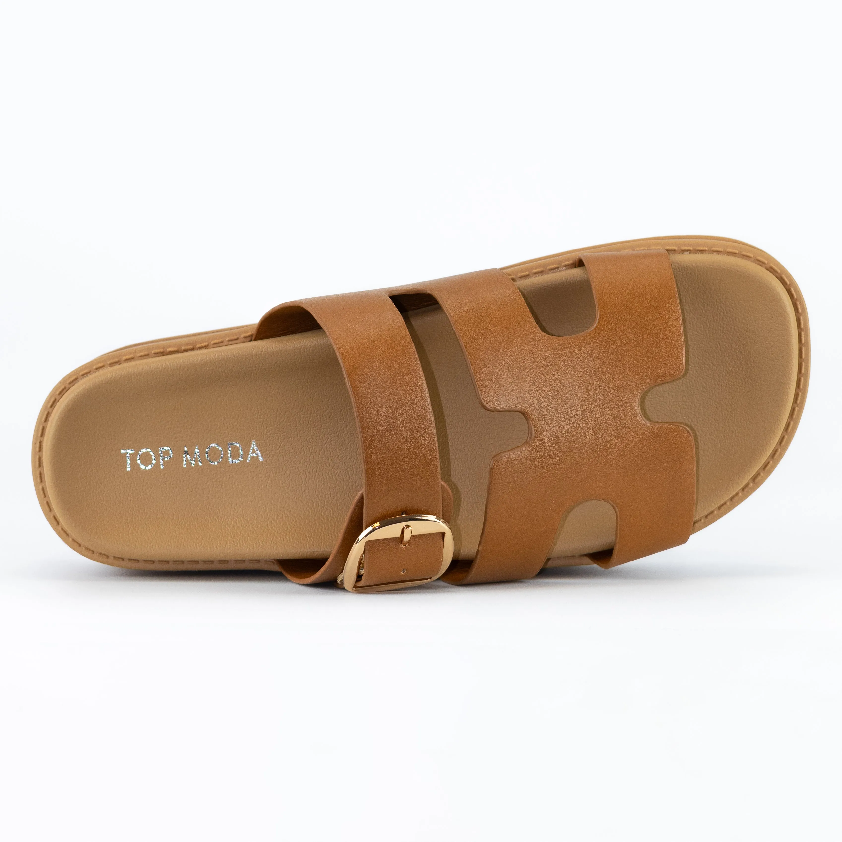 Tracy - Super Comfort Adjustable Buckle Strap Slide Sandals