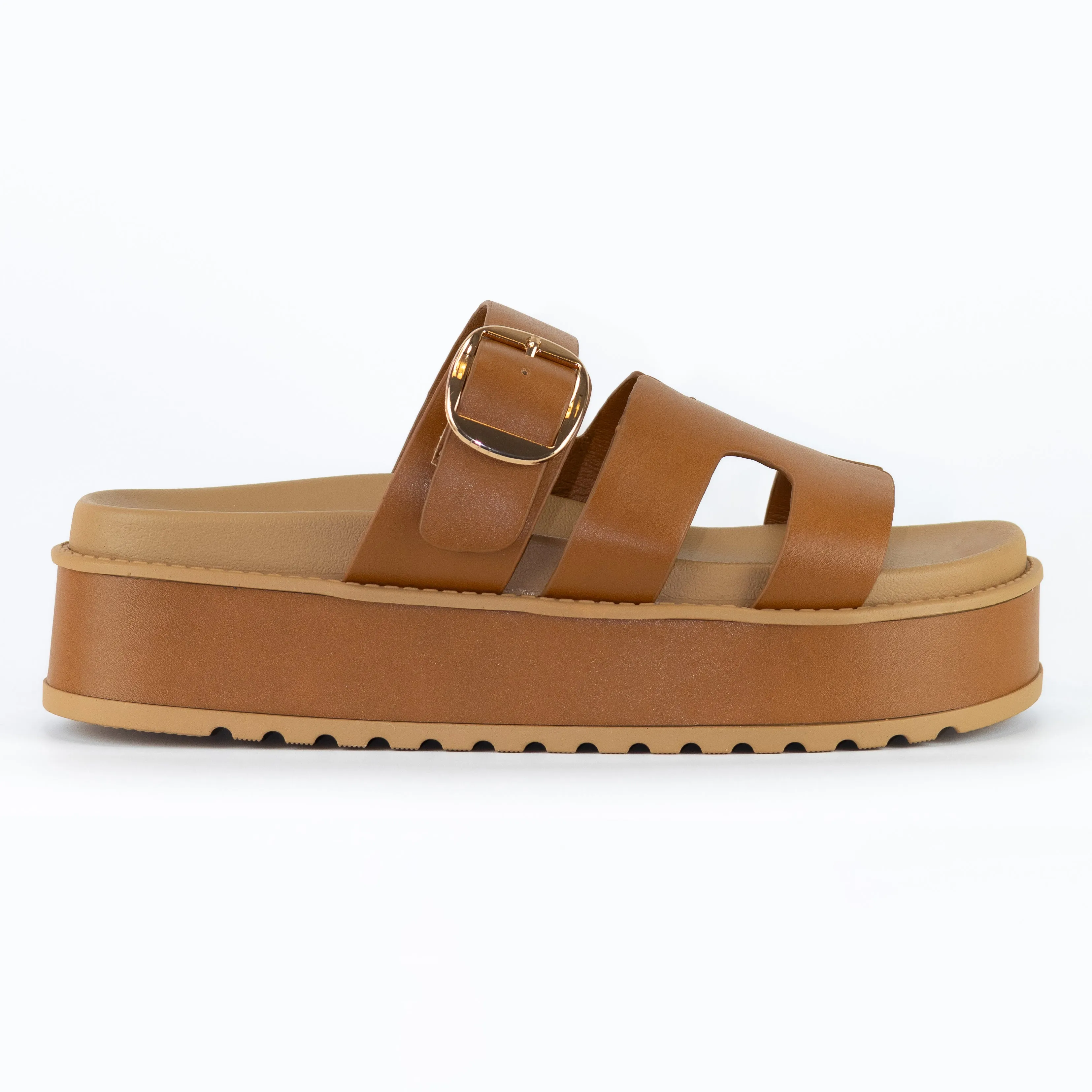 Tracy - Super Comfort Adjustable Buckle Strap Slide Sandals