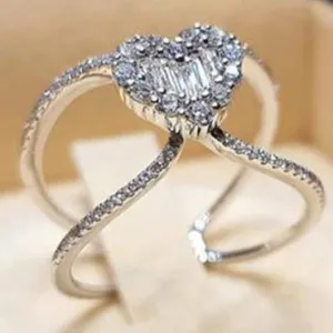 Unique Sapphire Gemstone Ring Silver For Women Wedding Jewelry