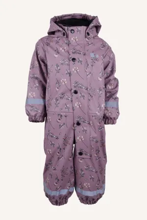VATTNADAL RAIN BABY OVERALL FLEECE - FLOWER