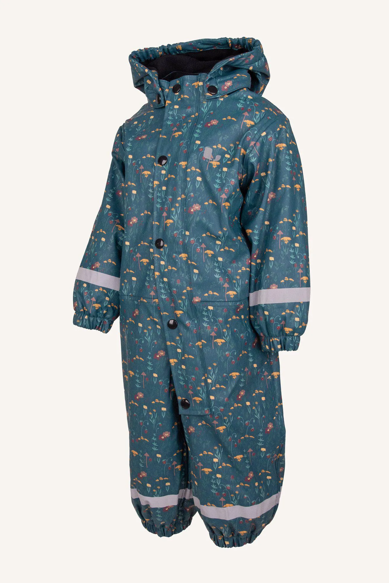 VATTNADAL RAIN BABY OVERALL FLEECE - LAGOON/ROSE