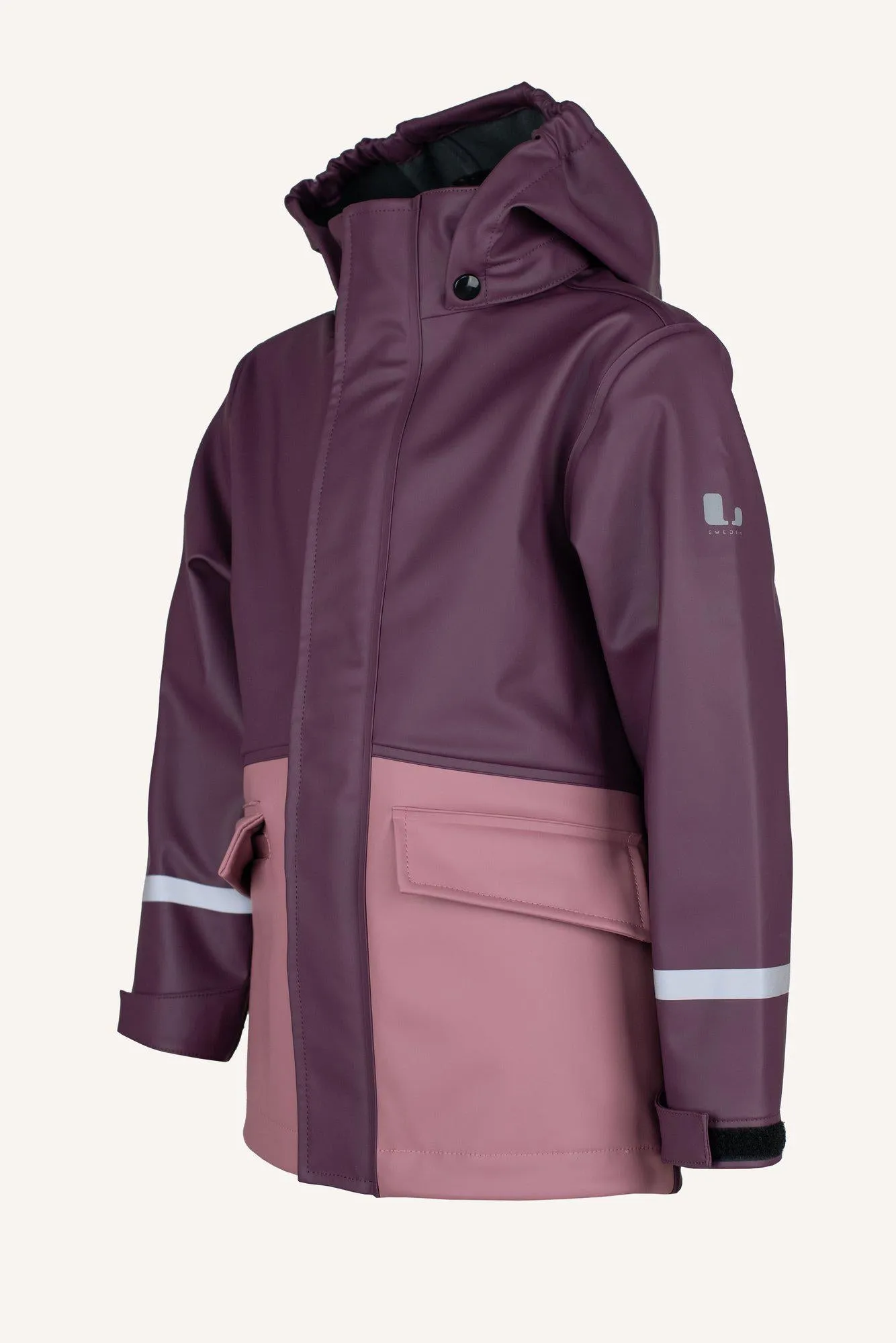 VESTBY RAIN JACKET, FLEECE - PURPLE/ROSE