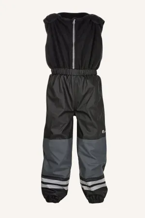VIK RAIN PANTS, FLEECE - BLACK