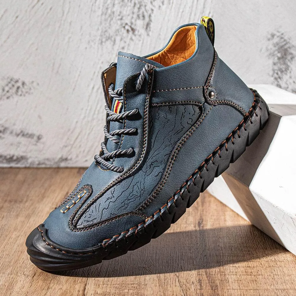 Waterproof Leather Hiking Shoes - Mountain Trail Footwear