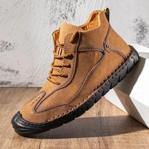 Waterproof Leather Hiking Shoes - Mountain Trail Footwear