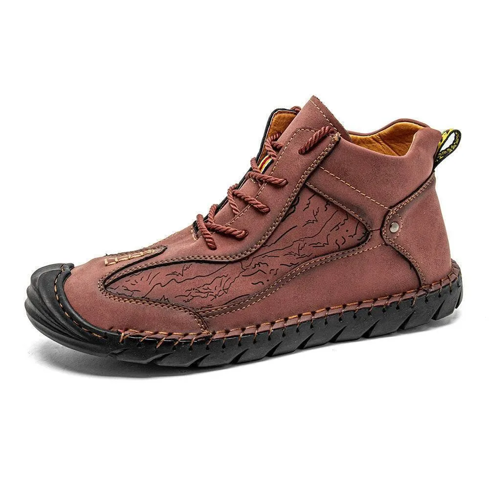 Waterproof Leather Hiking Shoes - Mountain Trail Footwear
