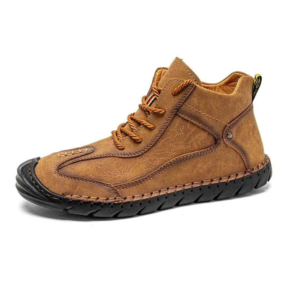Waterproof Leather Hiking Shoes - Mountain Trail Footwear