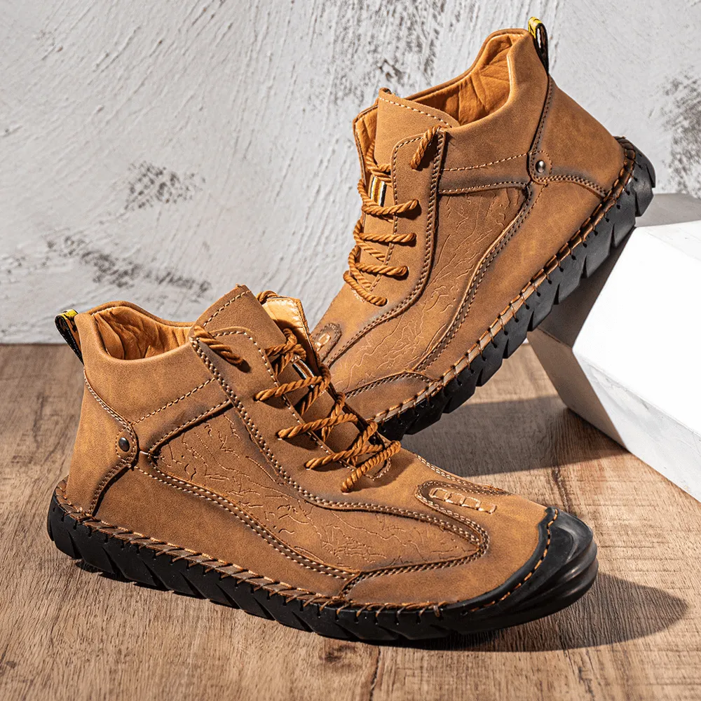 Waterproof Leather Hiking Shoes - Mountain Trail Footwear