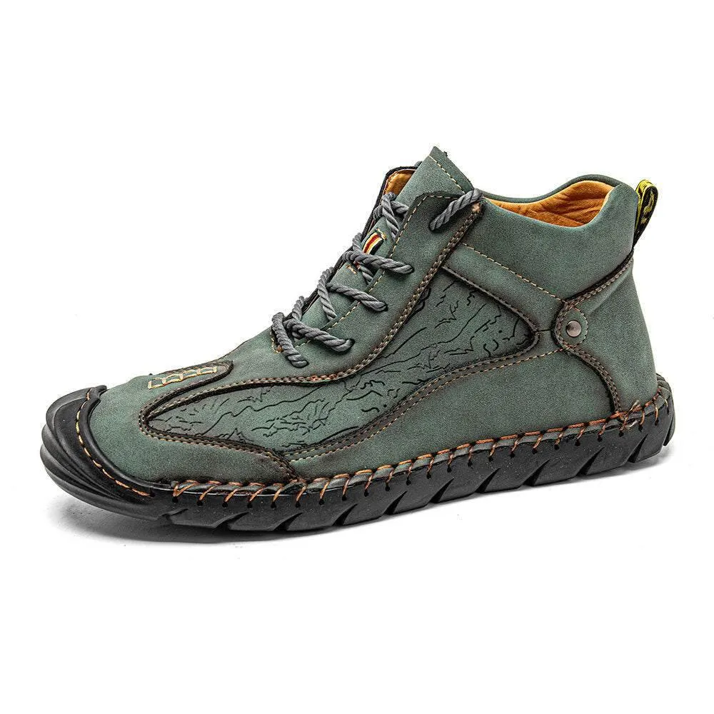 Waterproof Leather Hiking Shoes - Mountain Trail Footwear