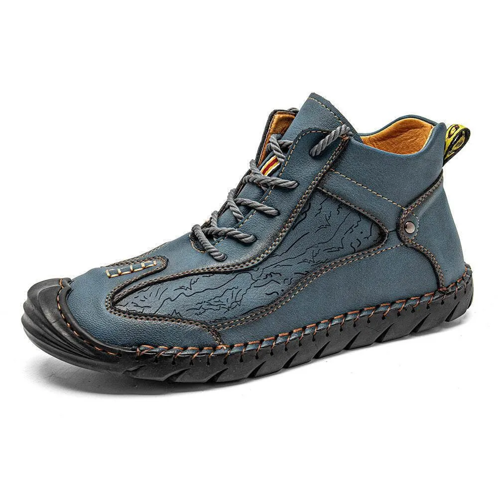 Waterproof Leather Hiking Shoes - Mountain Trail Footwear