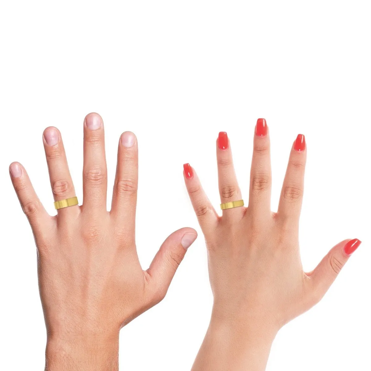 WEALDSTONE| Blue Ring, Gold Tungsten Ring, Brushed, Flat