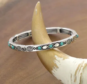 Western Semi Stone Stackable Bracelet